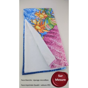 Drap de plage 100x150 cm microfibre impression quadri par sublimation