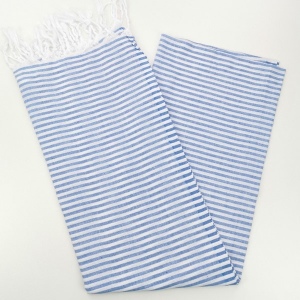 Fouta paréo de plage Navy 100% coton