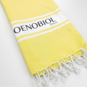 Serviette de plage fouta avec logo serigraphiée