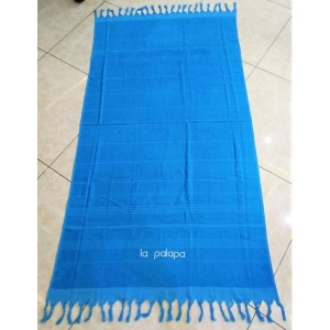 Serviette de plage fouta éponge coton avec logo brodé