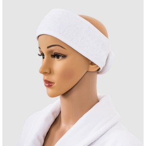 Bandeau esthetique en coton éponge