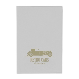 Porte-carte grise pvc mat (+Sérigraphie GO41)
