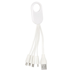 Cable usb 4 en 1 en paille de blé