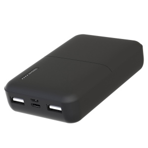 OKU - BATTERIE DE SECOURS EN PLASTIQUE RECYCLÉ ULTRA COMPACTE - 10 000 MAH - NOIRE