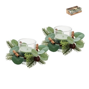 MOSS - Set de 2 bougeoirs de Noël
