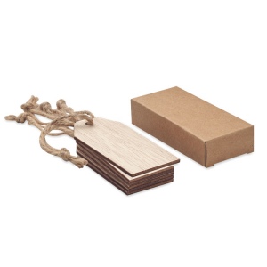 ETIBAM - Lot de 6 étiquettes en bois