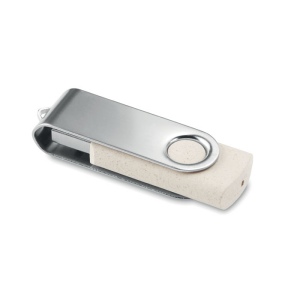 TECHMATE+ - Clé USB 16Go Paille/ PP