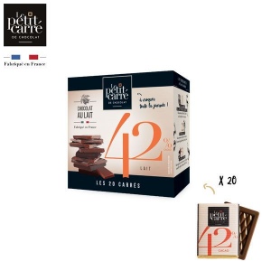Boîte de 20 Carrés 42% Lait