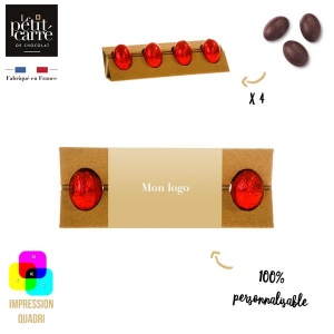 Boite 4 Oeufs Noir Praliné