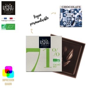 Carré 4g 71% Bio avec bague personnalisable