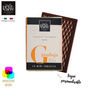 Mini Gianduja Bar 30g with customizable ring