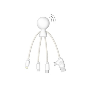 Mr Bio Smart - Câble de charge multi-connecteurs Double entrée Type-C & USB NFC
