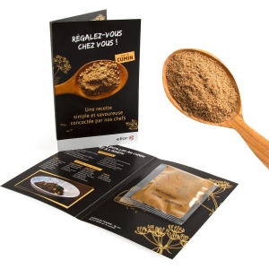 Carte écolo avec 1 sachet d'épices
