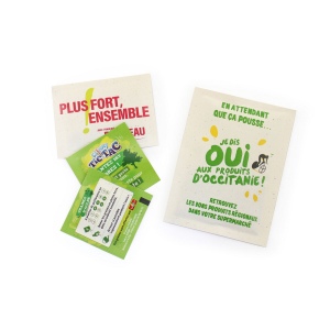 Sachet graines papier végétal 55x55 mm