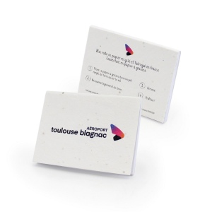 Bloc-note papier graines