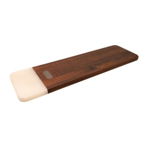Planche à découper en acacia et marbre blanc 'Stavanger' (XL)