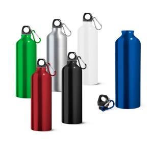 SIDEROT. Bouteille de sport 800mL en aluminium avec mousqueton