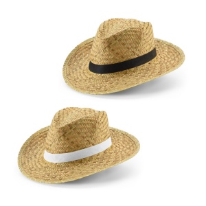 JEAN POLI. Chapeau de paille naturel