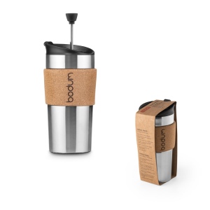 TRAVEL PRESS CORK. Mug de voyage 450ml