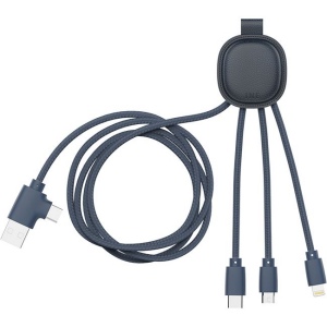 Ine Smart long - Câble de charge multi-connecteurs Double entrée Type-C & USB 1m