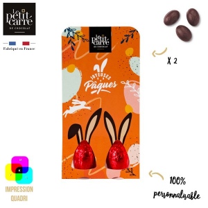 Pochette 2 Oeufs Noir Praliné