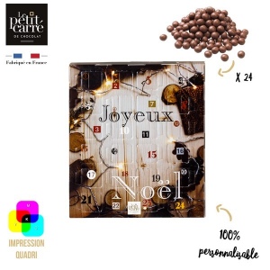 Calendrier de l'Avent Billes de chocolat Lait - Impression Recto-Verso