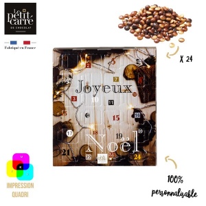 Calendrier de l'Avent Billes de chocolat Marbré - Impression Recto-Verso