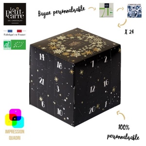 Calendrier de l'Avent Cubique avec bagues personnalisées