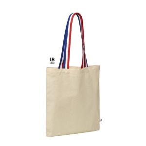 Tote bag 180grs coton anses bleu/blanc/rouge