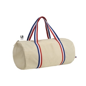 Sac polochon 180 grs coton anses bleu/blanc/rouge