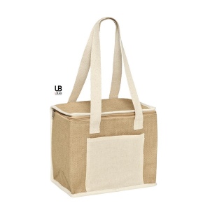 Sac isotherme jute avec poche coton