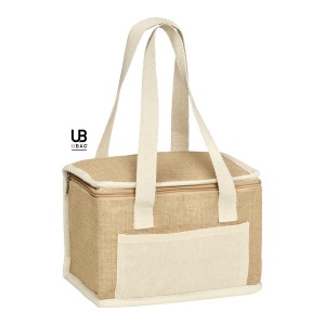 Petit sac isotherme jute avec poche coton