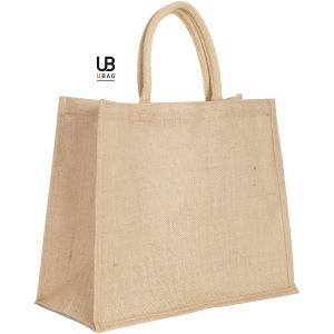 Sac shopping en jute avec anses rondes