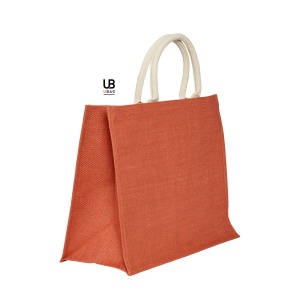 Sac shopping en jutes couleurs avec anses rondes