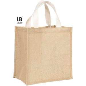 Sac shopping en jute avec anses en coton plates