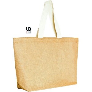 Sac shopping en jute avec anses en coton plates