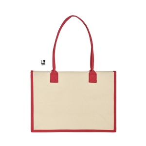 Sac shopping 340grs coton canvas laminé avec fond rigide amovible