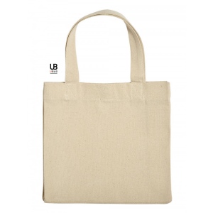Tote bag 220grs coton avec soufflets et bouton pression