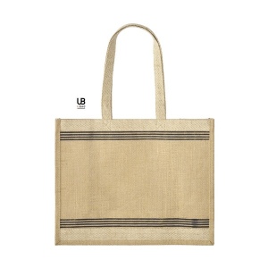 Sac shopping jute avec rayures