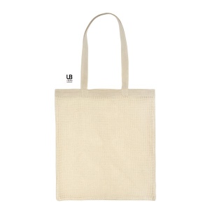 Tote bag 130grs coton une face pleine/une face filet coton