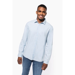 Chemise écoresponsable délavée coton twill homme