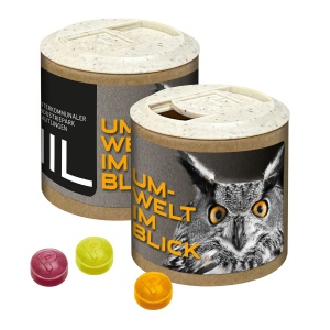 Boîte cartonnée publicitaire avec pastilles Pulmoll, 80g