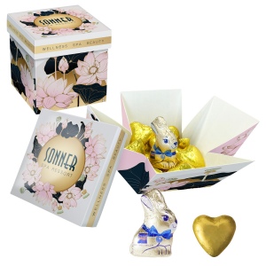 Meeting Star avec cœurs en chocolat et 1 Lapin de Pâques de Gubor