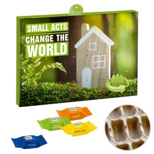 Calendrier de l'avent Premium cadeau – version écologique avec des cubes au chocolat Ritter Sport