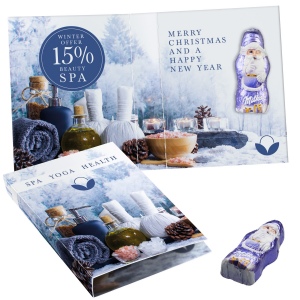 Carte à croquer avec Mini Père Noël de Milka