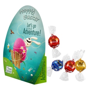Boîte avec contour intégré «œuf» avec Lindor de Lindt