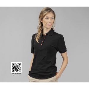 Polo femme boutons contrastés