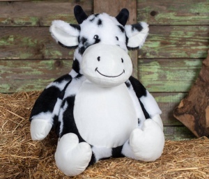 Peluche vache blanche et noire