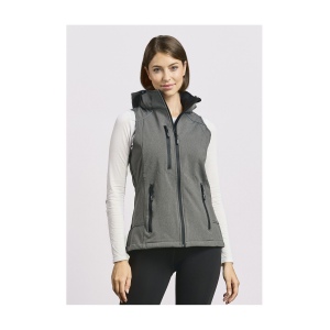 Bodywarmer femme en softshell avec capuche