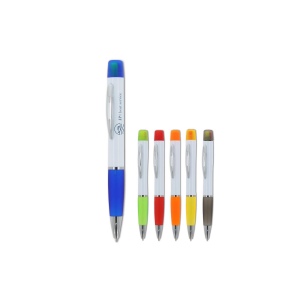 Stylo bille Hawaii avec surligneur tricolore